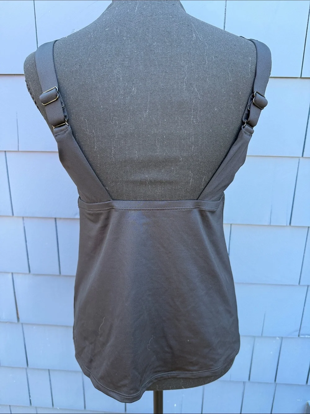 Nike Black Scoop-Front Athletic Tank with White Swoosh large swim or workout